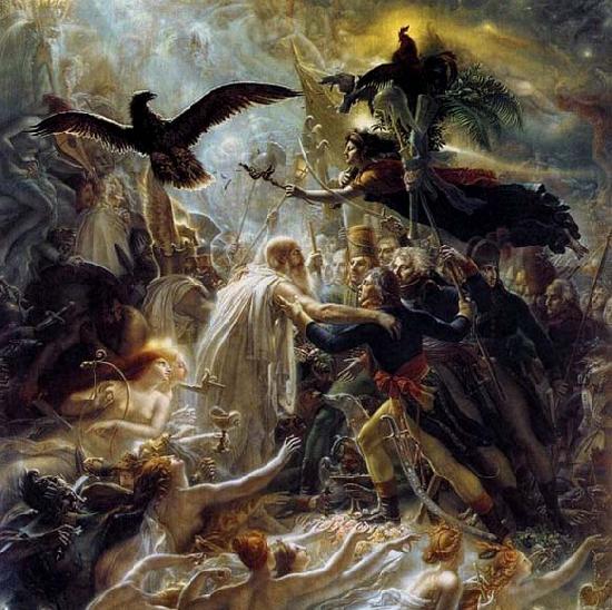 Girodet-Trioson, Anne-Louis Ossian Receiving the Ghosts of French Heroes china oil painting image